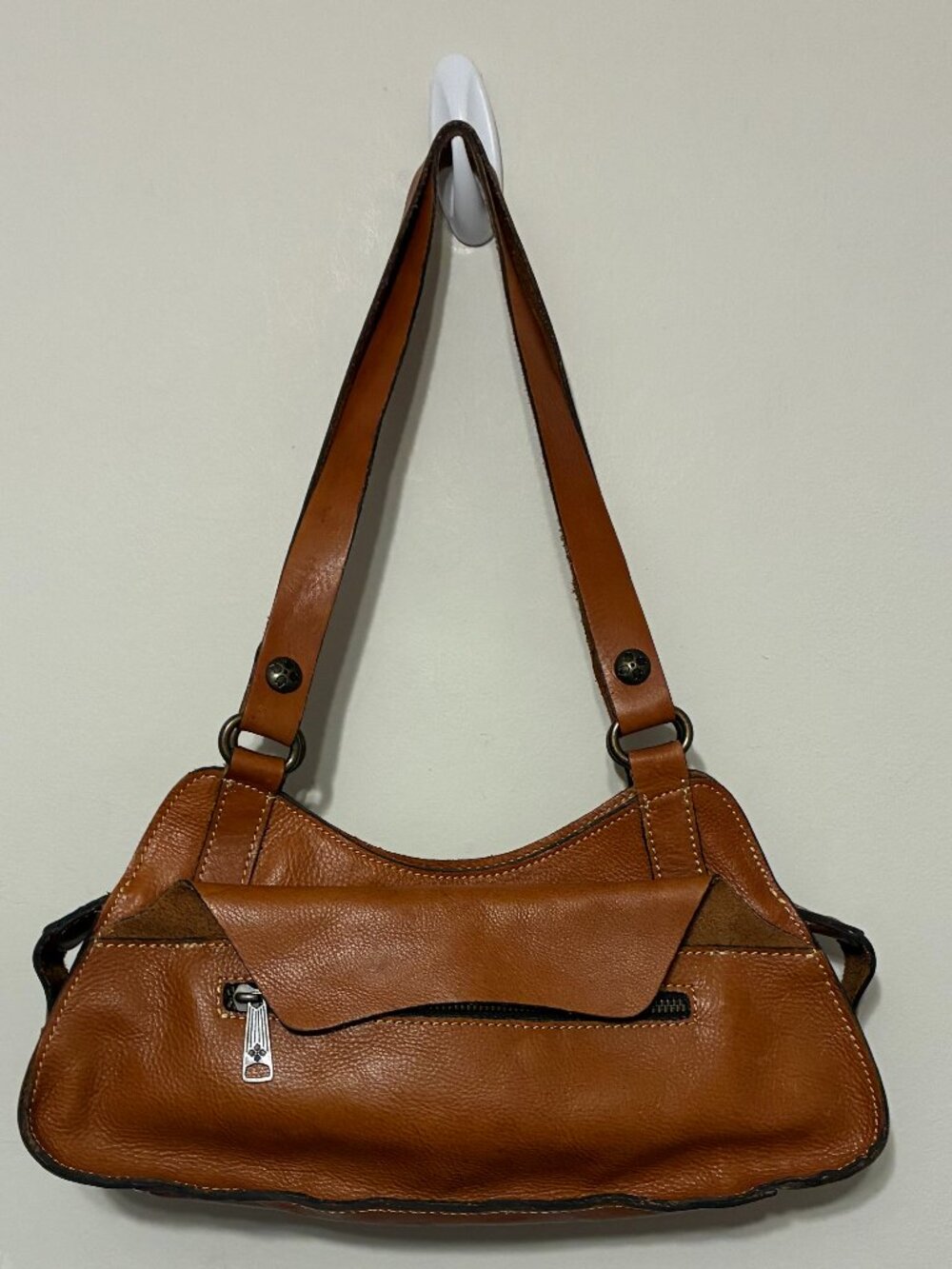 Patricia Nash Zurigo Italian Saddle Leather Hobo Shoulder Satchel Bag Purse Y2K - Picture 2 of 8
